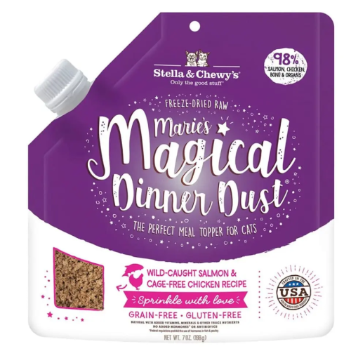 (訂貨需時2-3天) Stella & Chewy's CAT 魔幻肉塵 凍乾糧伴 Freeze-Dried Raw Marie's Magical Dinner Dust 三文魚+雞肉配方 Wild-Caught Salmon & Cage-Free Chicken Recipe 7oz (C-MDSC-7)